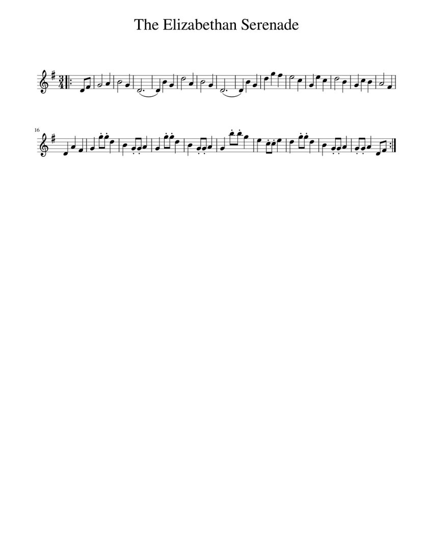 The Elizabethan Serenade Sheet Music for Piano (Solo) easy