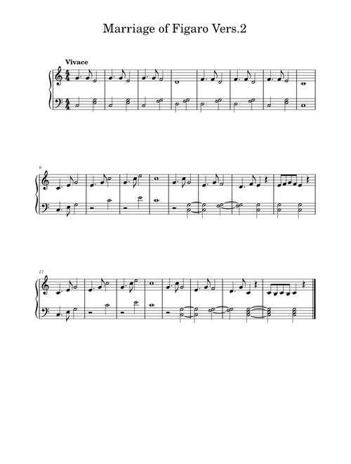 NON PIU ANDRAI – Wolfgang Amadeus Mozart Marriage of Figaro Vers.2