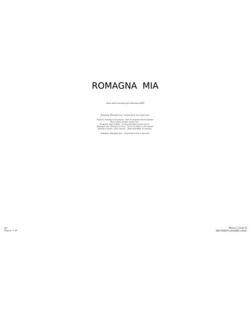 Romagna mia – S. Casadei - Fanfara sheet music arranged by dandoepi