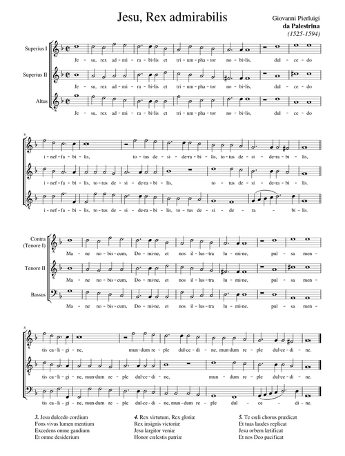 Jesu, Rex admirabilis - Palestrina