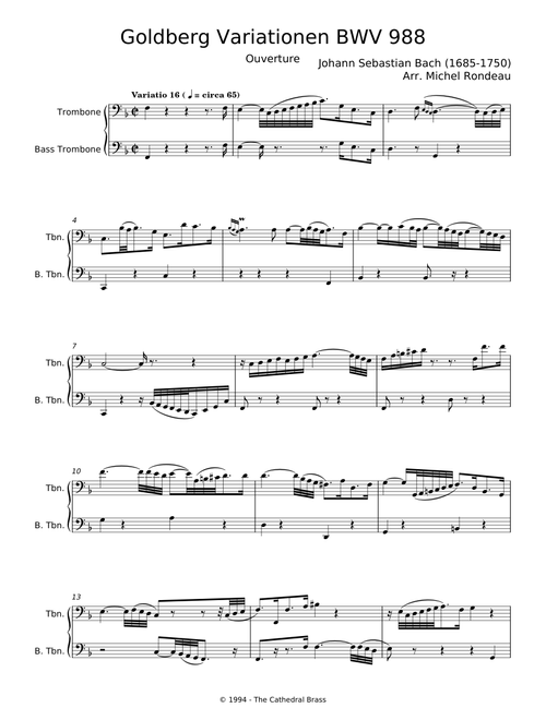 Aria - The Goldberg Variations, BWV988 - Johann Sebastian Bach