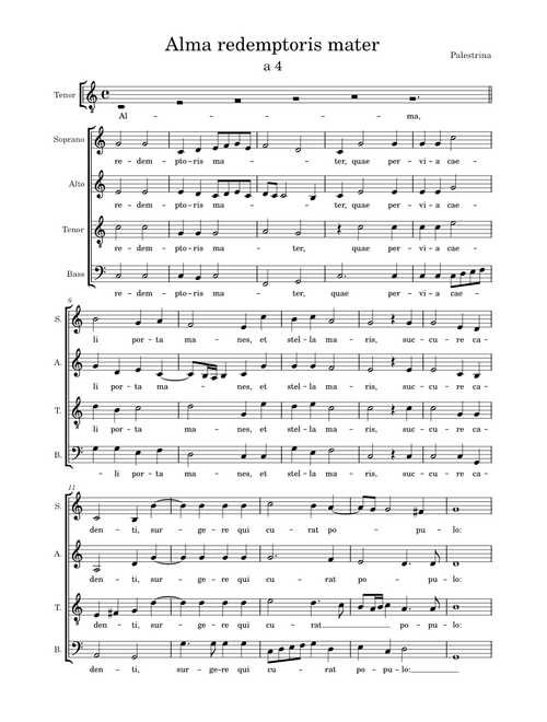 Alma redemptoris Mater – Giovanni Pierluigi da Palestrina