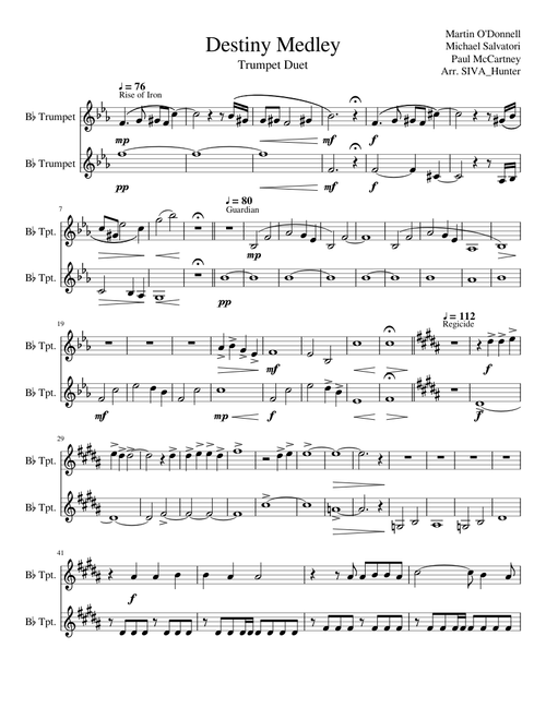 Destiny Trumpet Duet