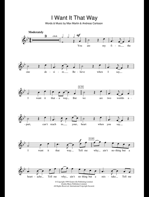 I Want It That Way - Backstreet Boys (Flute Solo)