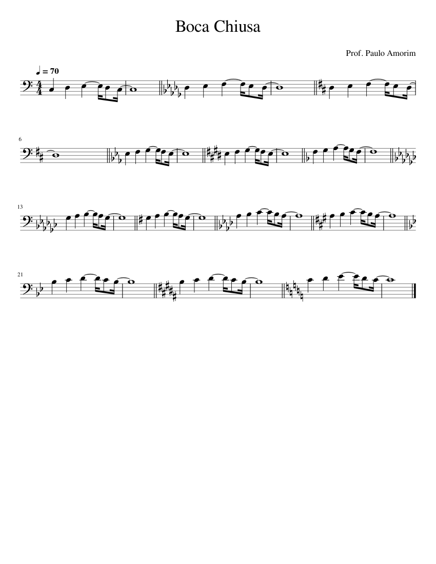 Boca_Chiusa Sheet music for Piano (Solo) | Musescore.com