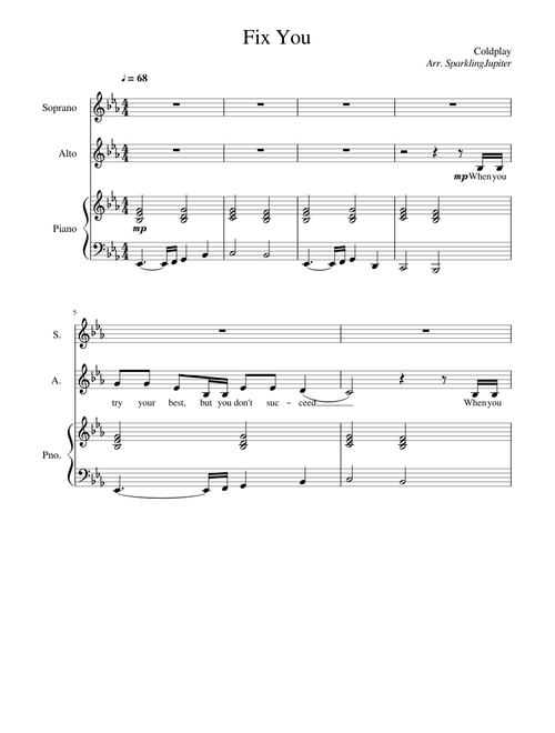 Fix You - Coldplay (SSA)