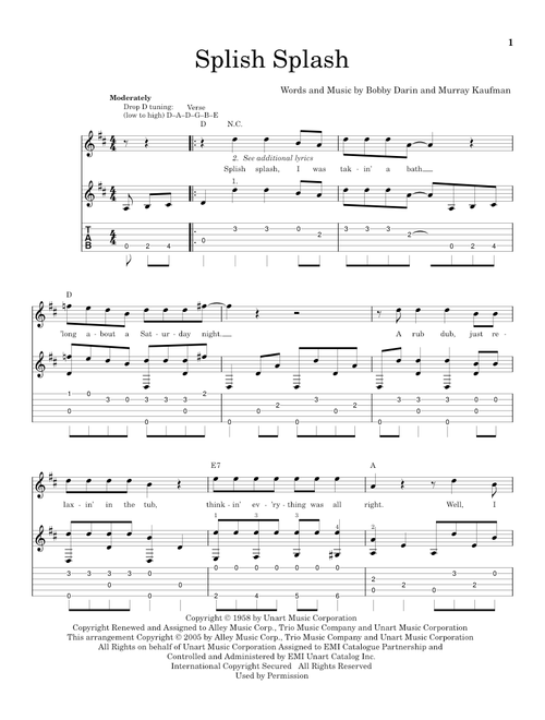 Splish Splash - Bobby Darin (Solo Guitar)