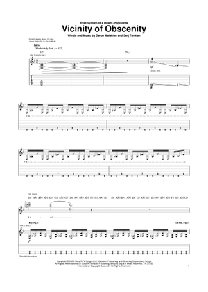 Play Official version of Radio Video sheet music by System of a Down for Guitar MuseScore