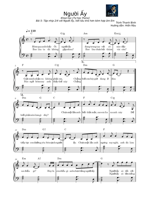 Người Ấy – Hướng dẫn Hiển Râu - Khoá học Tự học Piano 5