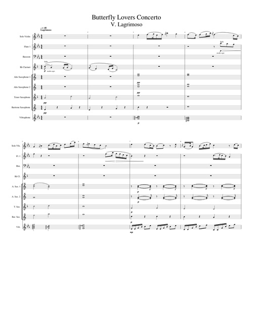 Butterfly Lovers Violin Concerto - (V) Lagrimoso (Arranged for Wind Ensemble)