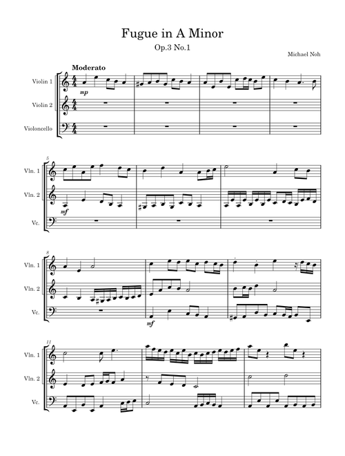 Fugue in A Minor