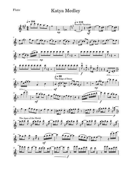 Anime Medley – Various Artists Katya Medley-Flute