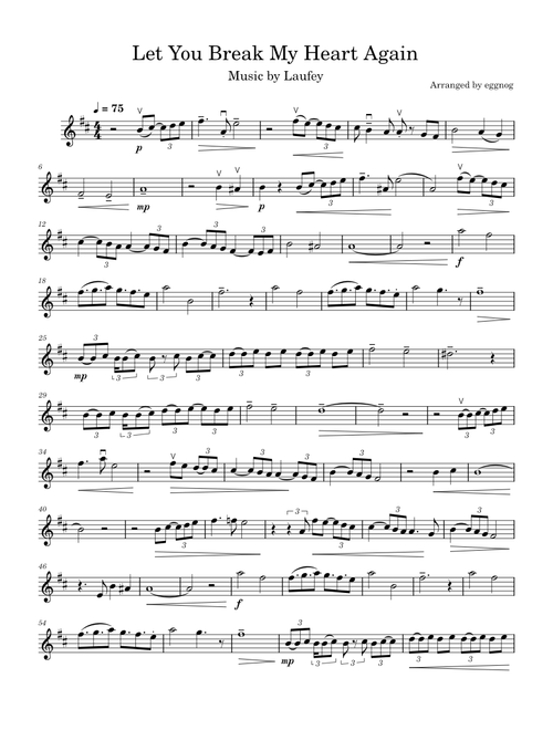 Let You Break My Heart Again – Laufey (Violin)