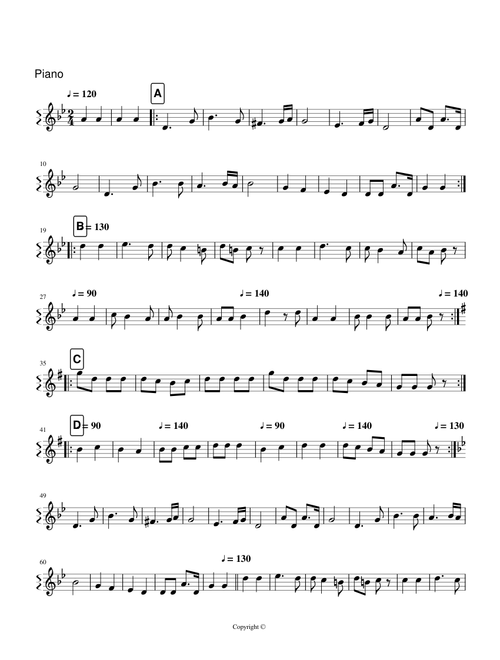 Danza Húngara #5  Piano 2