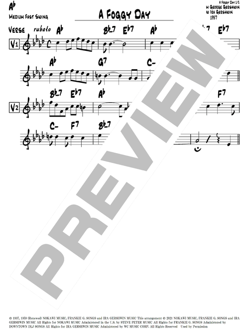 A Foggy Day (in London Town) (Arr. Jimita) - Ira Gershwin, George Gershwin (Lead Sheet - Fake Book)