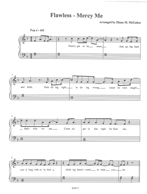 Flawless (Arr. Diane M. McGahee) - MercyMe (Small Ensemble)