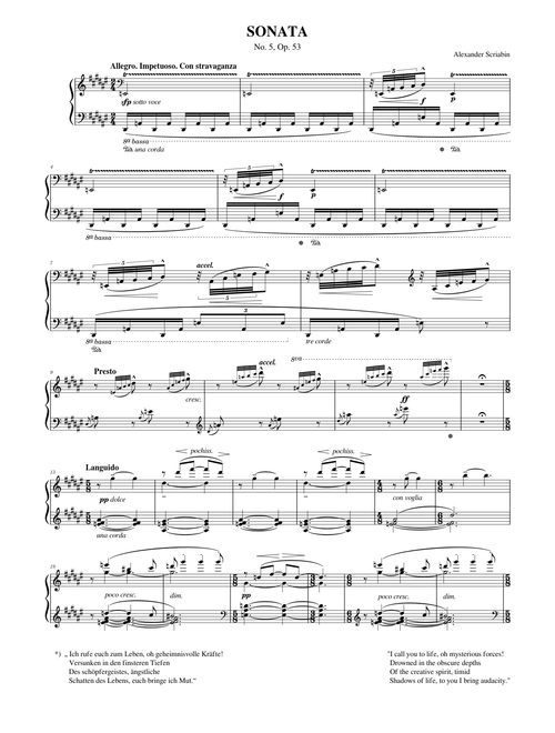A. Scriabin: Piano Sonata No.5, Op.53