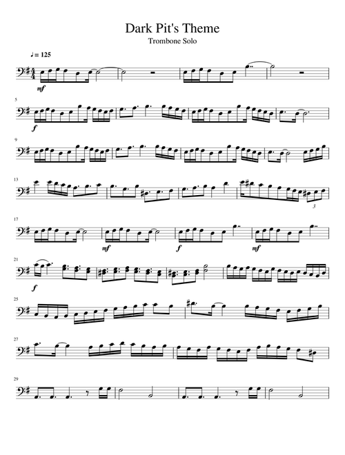 Kid Icarus Uprising: Dark Pit's Theme - Trombone Solo