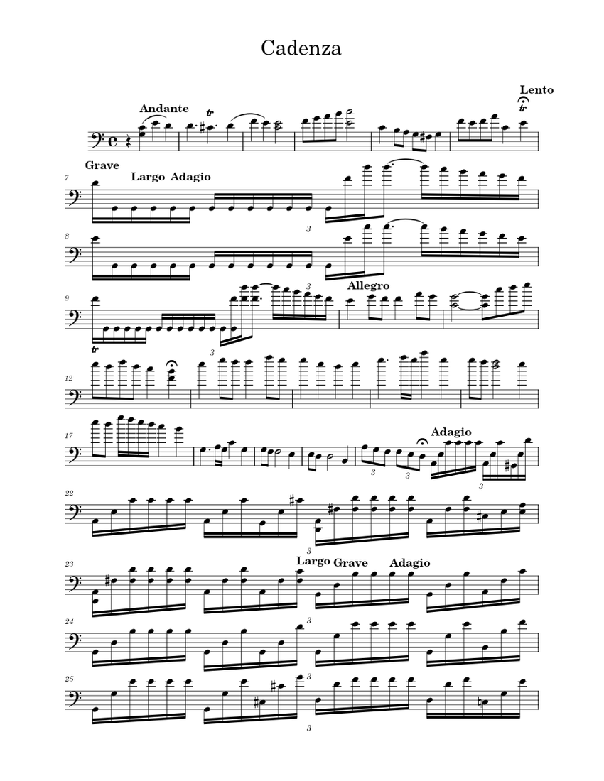 Cadenza Sheet music for Piano (Solo) Easy | Musescore.com