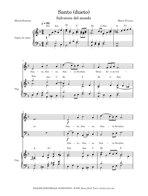 Santo – Marco Frisina (Dueto - Português)