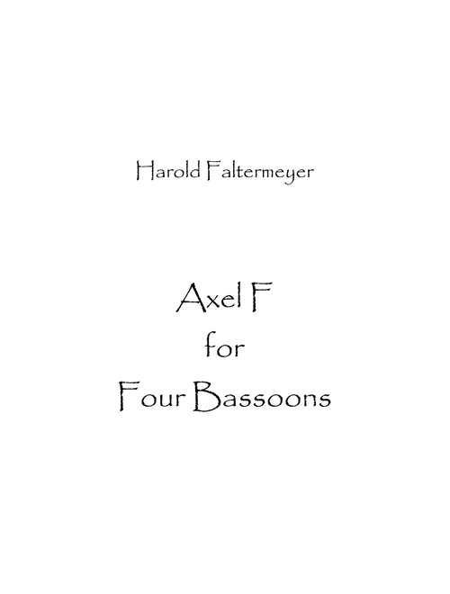 Axel F (Arr. Spence Bundy) - Crazy Frog (Woodwind Ensemble)