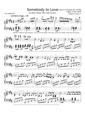 Free Somebody to Love by sheet | Download PDF or print on Musescore.com