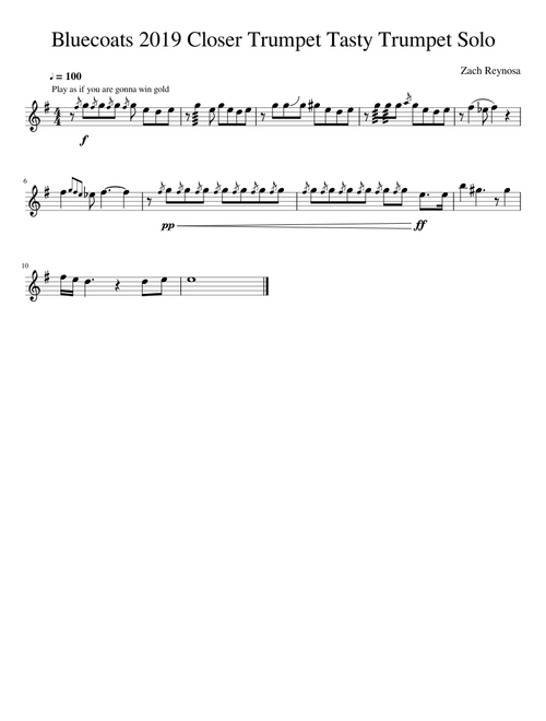 Bluecoats 2019 Closer 1st Trumpet Solo