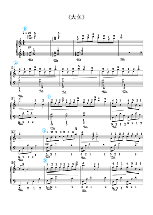 Big Fish – Shen Zhou 大鱼 Sheet Music for Piano (Solo) | MuseScore.com