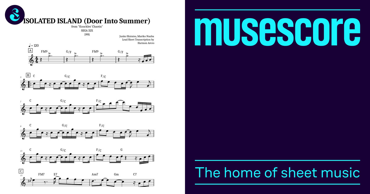 Isolated Island (Door Into Summer) (Lead Sheet) from Knuckles