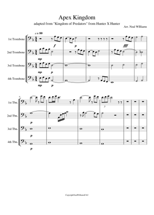 Kingdom of Predators Sheet Music for Trombone, Tuba, Flute, Oboe