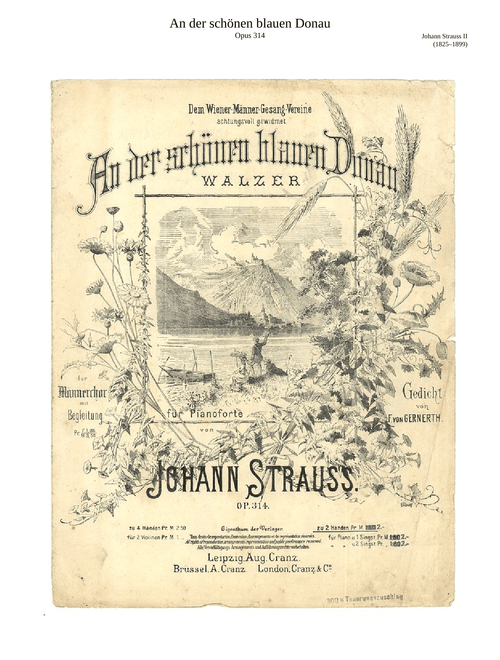An der schönen blauen Donau, Opus 314