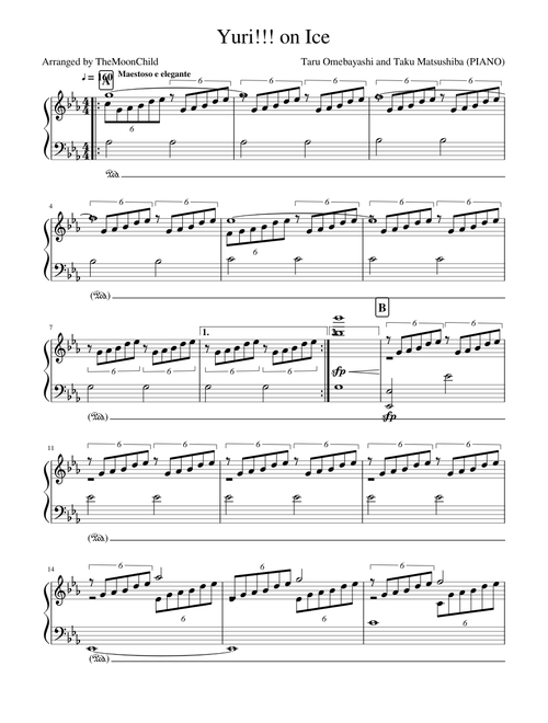 Yuri!!! on Ice - Piano Theme Full