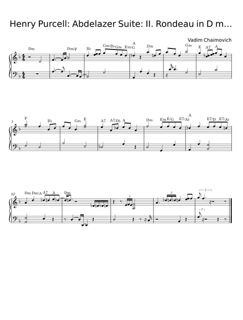 Suite of Abdelazer - Henry Purcell