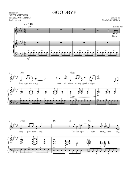 Goodbye from catch me if you can – Aaron Tveit