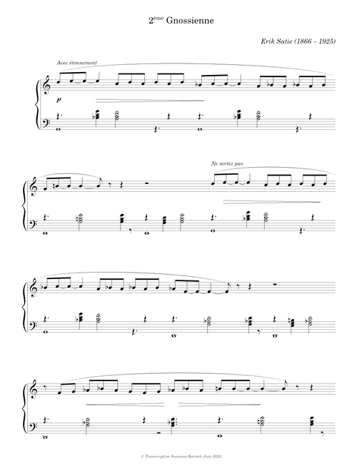 Gnossienne No. 2 — Erik Satie