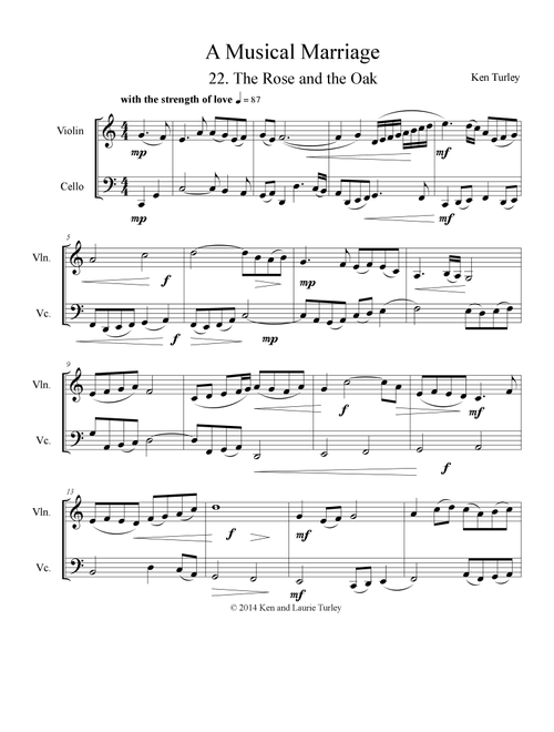 String Duo No 22 from A Musical Marriage "The Rose and The Oak" - Ken Turley (Instrumental Duet)