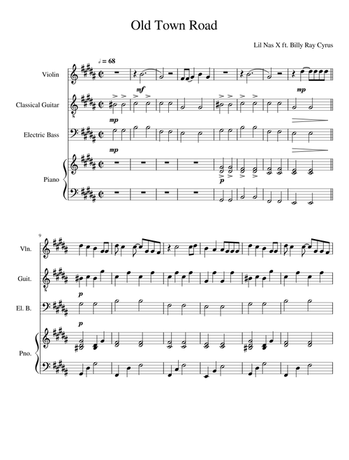 Old Town Road Violin