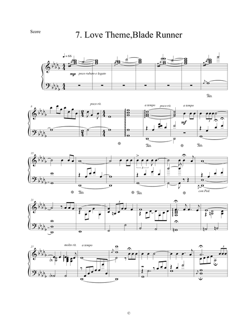 Love Theme (Blade Runner) - Vangelis (Piano Solo)