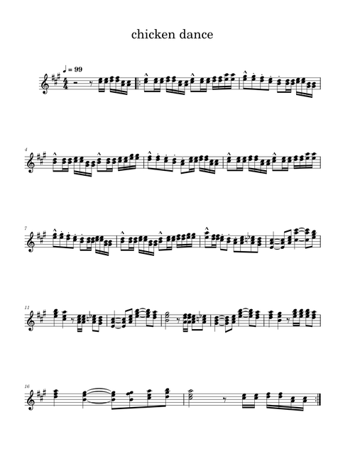 Alto sax - chicken dance