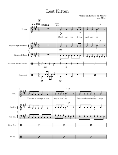Lost kitten – Metric