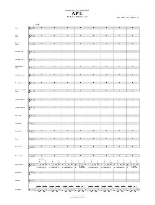 APT. - ROSÉ & Bruno Mars (Concert Band Arrangement)