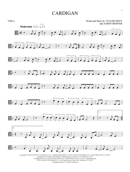 cardigan - Taylor Swift (Viola Solo)