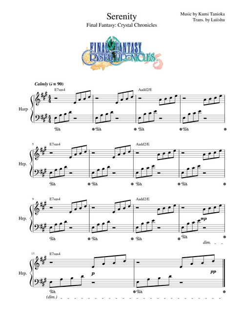 Serenity - Final Fantasy: Crystal Chronicles (Transcription)