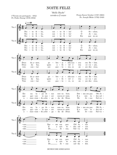 Noite Feliz – Franz Xaver Gruber