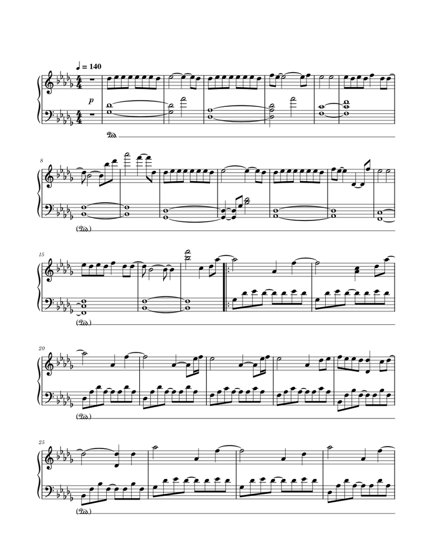 Butterfly BTS Sheet music for Piano (Solo)
