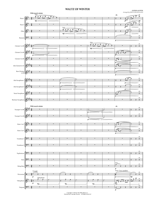 Waltz Of Winter (Arr. John Ivor Holland) - Glenda Austin (Concert Band)