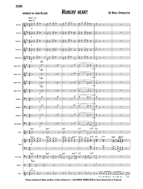 Hungry Heart (Arr. John Allison) - Bruce Springsteen (Jazz Ensemble)