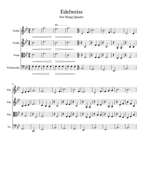 Edelweiss ~ Quartet