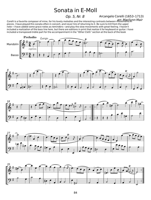 Sonata in e-Moll (E Minor), op. 5/8 - Arcangelo Corelli