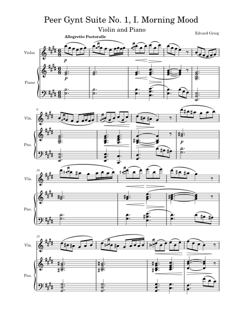 Morning Mood from Peer Gynt Suite No. 1 – Edvard Grieg